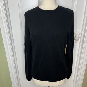 Charter Club 2 Ply 100% Cashmere Sweater Black Pullover Women’s XL Quiet Luxury
